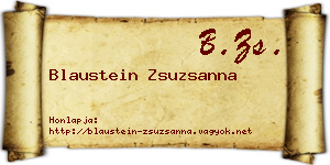 Blaustein Zsuzsanna névjegykártya